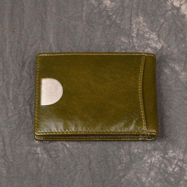 DEEPKEE original nubuck handmade full-grain genuine leather cowhide bag DEEPKEEE HANDMADE | Cowhide Bi-fold Oil Wax Leather Wallet No.188C