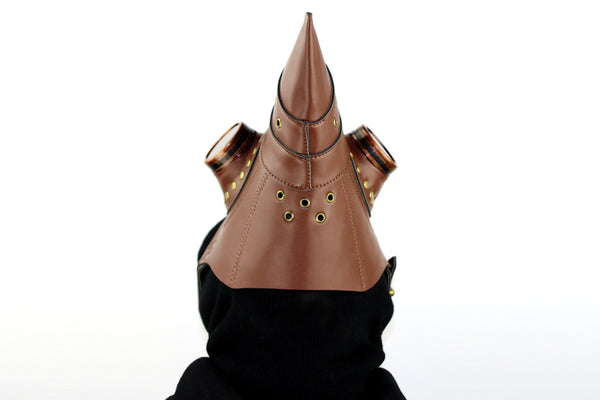 DEEPKEE original nubuck handmade full-grain genuine leather cowhide bag Steampunk Plague Doctor Bird Mask Long Nose Beak Halloween Costume #HG080