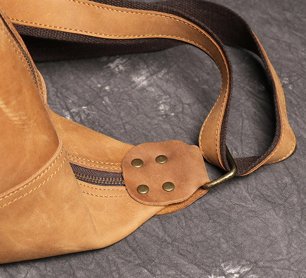 DEEPKEE original nubuck handmade full-grain genuine leather cowhide bag San Francisco 49ers Mountaineering bag No.30149