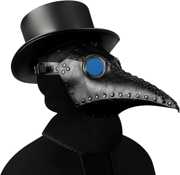 DEEPKEE original nubuck handmade full-grain genuine leather cowhide bag Deepkee Plague Doctor Bird Mask Headgear Novelty Masks #FPBM080