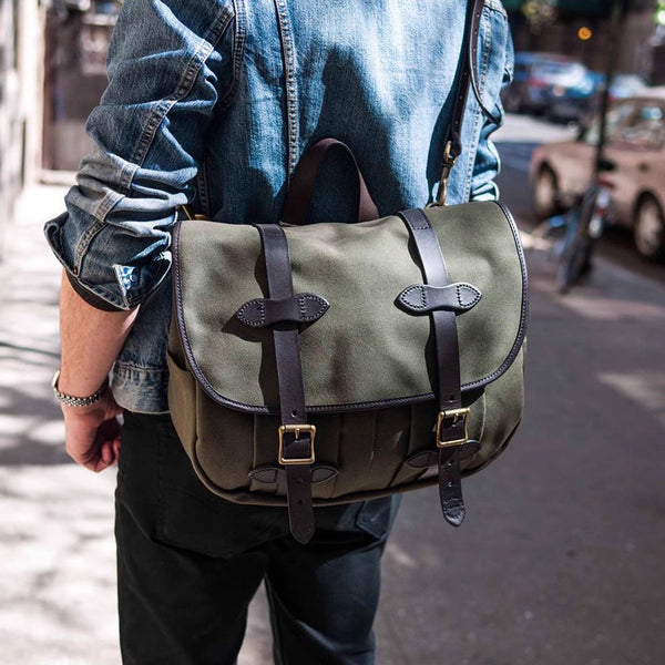 DEEPKEE original nubuck handmade full-grain genuine leather cowhide bag Portable Cycling Messenger Bags #70232