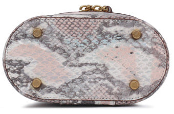 DEEPKEE original nubuck handmade full-grain genuine leather cowhide bag Snake Skin Python Skin High Luxury Temperament Tote Cosmetic Handbag for Women #3469S