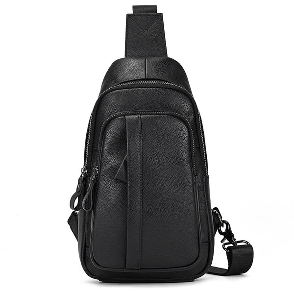 DEEPKEE original nubuck handmade full-grain genuine leather cowhide bag DEEPKEE Men's Genuine Leather Sling Bag #9337