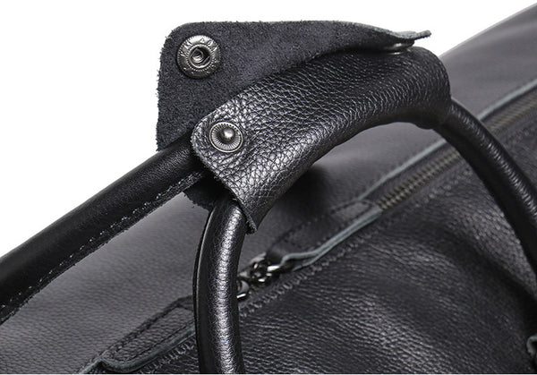 DEEPKEE original nubuck handmade full-grain genuine leather cowhide bag DEEPKEE HANDMADE | Bryan Leather Duffle Bag No.30004