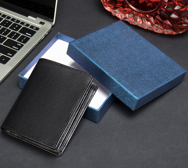 DEEPKEE original nubuck handmade full-grain genuine leather cowhide bag Deepkee Leather Durable Full-grain Cowhide Bifold Wallet #7333