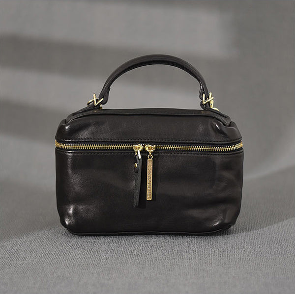 DEEPKEE original nubuck handmade full-grain genuine leather cowhide bag DEEPKEE Vegetable Tanned Cowhide Niche Premium Hand Small Square Bag #231006