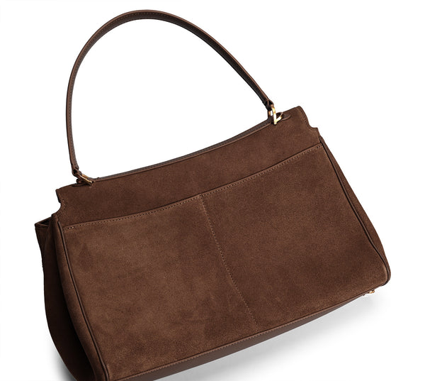 DEEPKEE original nubuck handmade full-grain genuine leather cowhide bag DEEPKEE 磨砂牛皮手提包  80608號