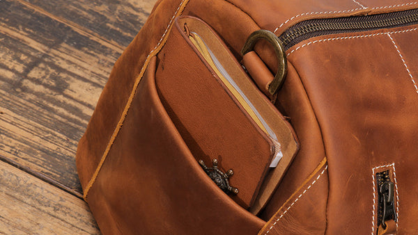 DEEPKEE original nubuck handmade full-grain genuine leather cowhide bag DEEPKEE HANDMADE | ADOLF LEATHER DUFFLE No.1188-1