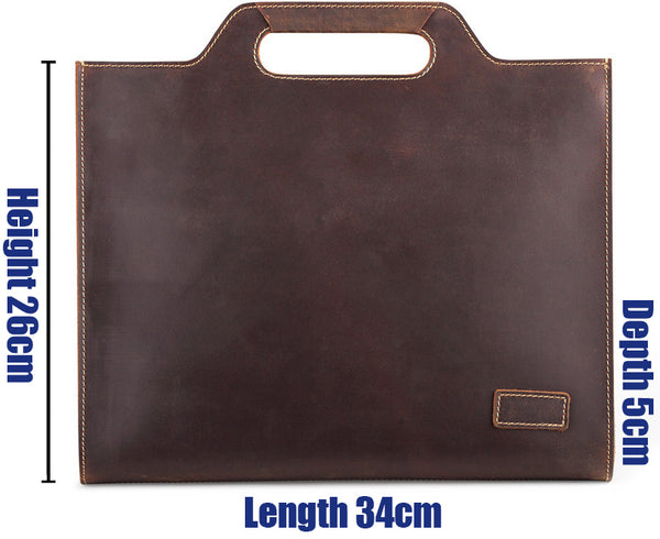 DEEPKEE original nubuck handmade full-grain genuine leather cowhide bag Slim Briefcase DEEPKEE LEATHER 2 Folio No.SF046