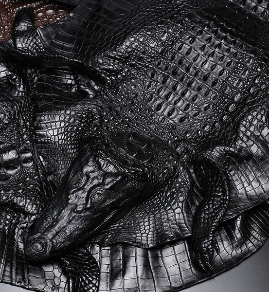 DEEPKEE original nubuck handmade full-grain genuine leather cowhide bag Handmade Leather Men's shoulder bag light luxury crocodile leather men's bag #1075