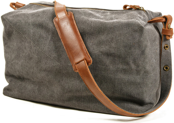 DEEPKEE original nubuck handmade full-grain genuine leather cowhide bag Simple casual literary canvas satchel #9305