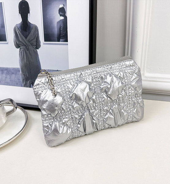 DEEPKEE original nubuck handmade full-grain genuine leather cowhide bag Embroidered Thread Lattice Coin Purse #5807