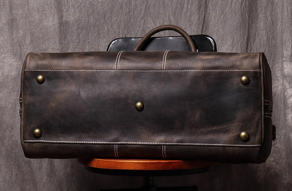 DEEPKEE original nubuck handmade full-grain genuine leather cowhide bag DEEPKEE LEATHER | The Lincoln Travel Bag No.30075