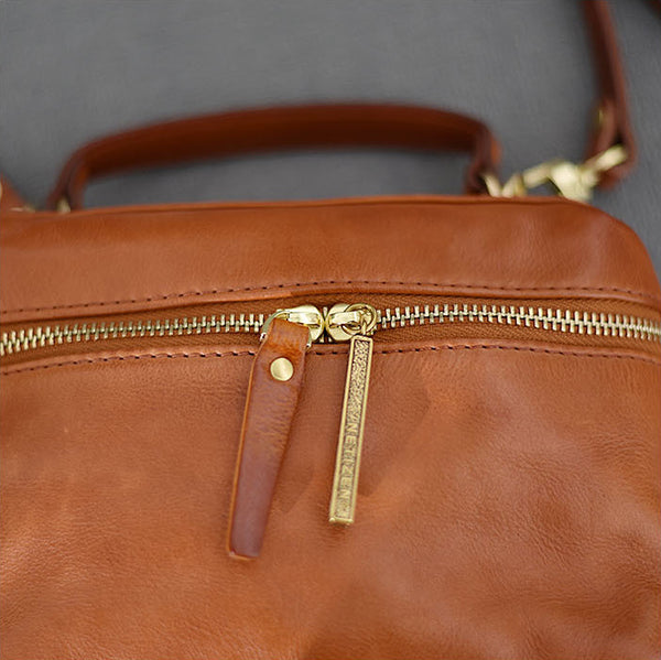 DEEPKEE original nubuck handmade full-grain genuine leather cowhide bag DEEPKEE Vegetable Tanned Cowhide Niche Premium Hand Small Square Bag #231006