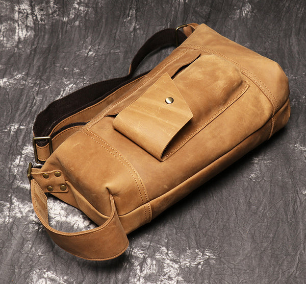 DEEPKEE original nubuck handmade full-grain genuine leather cowhide bag San Francisco 49ers Mountaineering bag No.30149