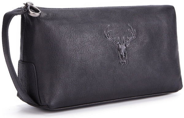 DEEPKEE original nubuck handmade full-grain genuine leather cowhide bag Cool Brown Black Coffee Leather Clutch Bag Purse Business Handbag #8185