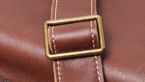 DEEPKEE original nubuck handmade full-grain genuine leather cowhide bag The DEEPKEE Crossbody Messenger Bag #1039