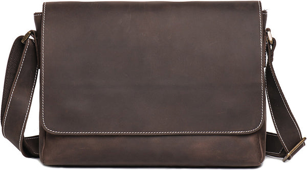 DEEPKEE original nubuck handmade full-grain genuine leather cowhide bag BASIS COWHIDE LEATHER MESSENGER BAG #30166