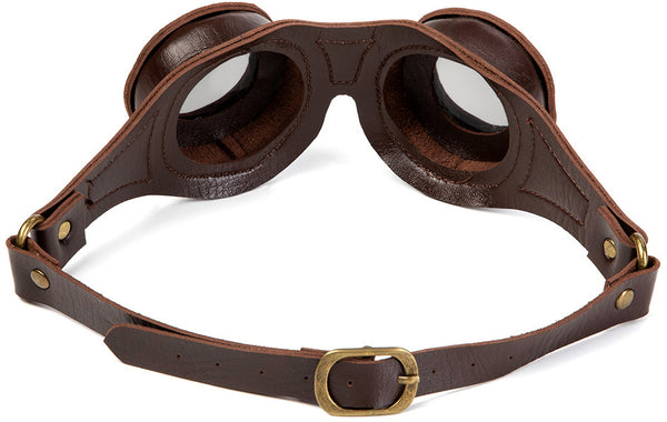 DEEPKEE original nubuck handmade full-grain genuine leather cowhide bag Personalized Steampunk Style Cosplay Goggle #FGS007CF