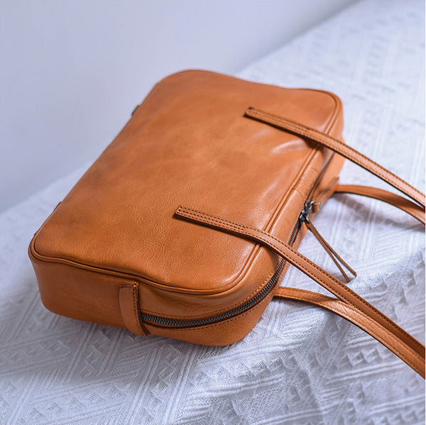 DEEPKEE original nubuck handmade full-grain genuine leather cowhide bag Original Vegetable Tanned Cowhide Niche Shoulder Armpit Bag Handbag Replica handbag. #19133