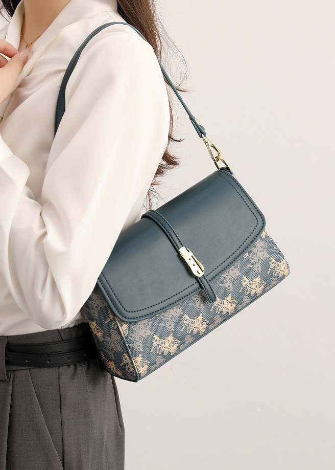 DEEPKEE original nubuck handmade full-grain genuine leather cowhide bagdeepkee-復古高級感單肩腋下包 7383號