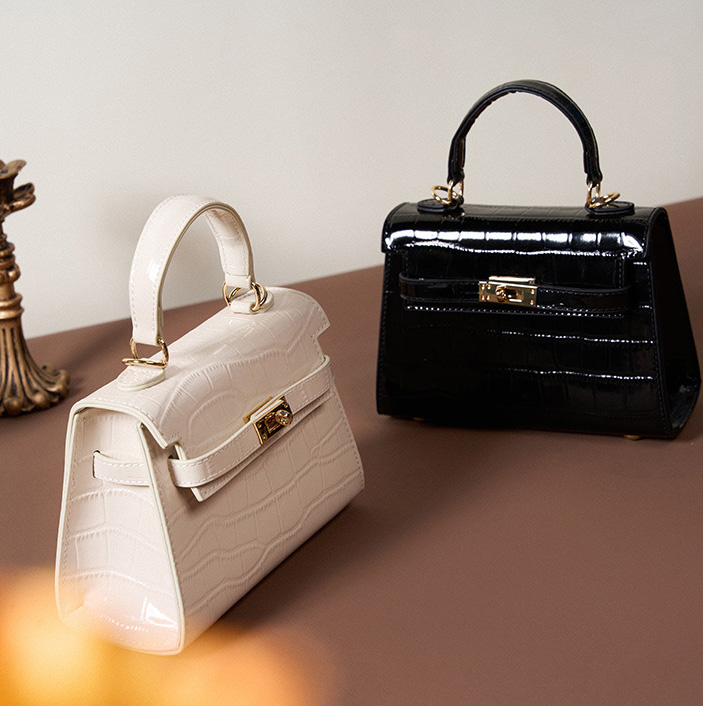 DEEPKEE original nubuck handmade full-grain genuine leather cowhide bag 鱷魚紋凱莉包牛皮小包 2212號