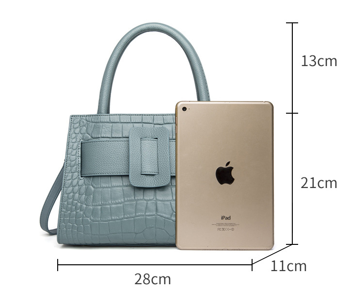 DEEPKEE original nubuck handmade full-grain genuine leather cowhide bag DEEPKEE-鱷魚紋 6111-D號