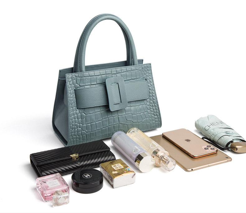 DEEPKEE original nubuck handmade full-grain genuine leather cowhide bag DEEPKEE-鱷魚紋 6111-D號