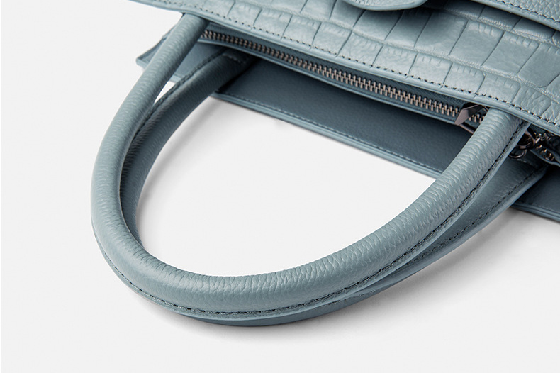 DEEPKEE original nubuck handmade full-grain genuine leather cowhide bag DEEPKEE-鱷魚紋 6111-D號