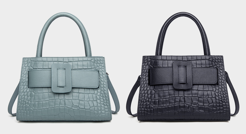 DEEPKEE original nubuck handmade full-grain genuine leather cowhide bag DEEPKEE-鱷魚紋 6111-D號