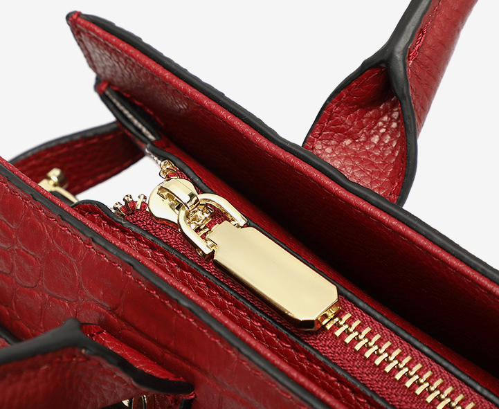 DEEPKEE original nubuck handmade full-grain genuine leather cowhide bag DEEPKEE-大氣格紋手提包 688#號