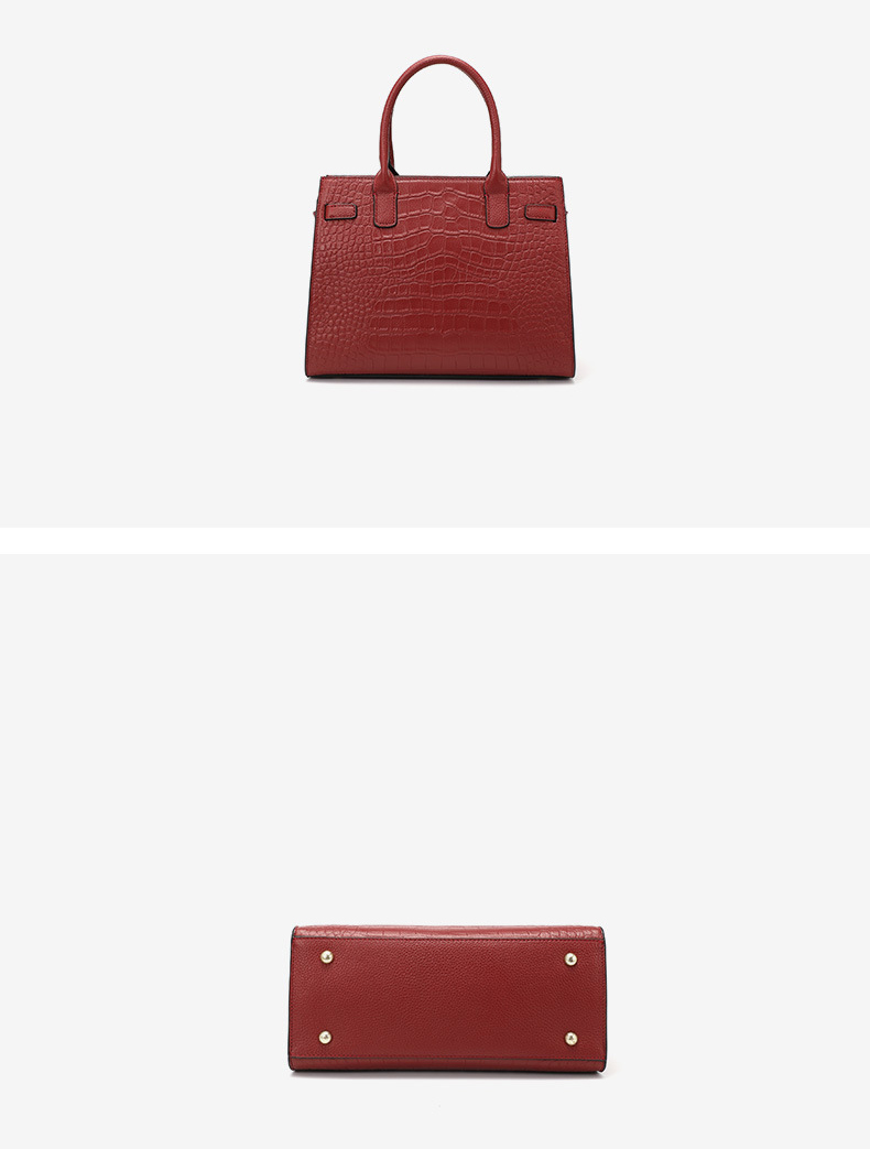 DEEPKEE original nubuck handmade full-grain genuine leather cowhide bag DEEPKEE-大氣格紋手提包 688#號