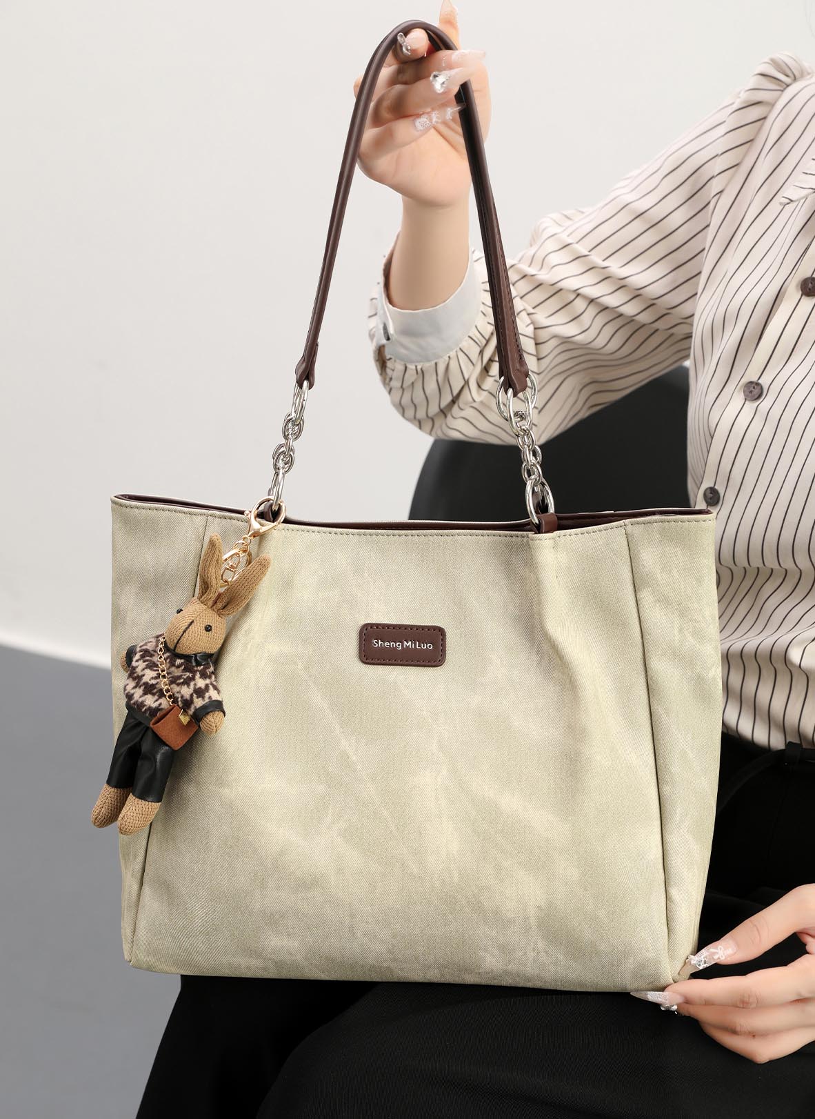 DEEPKEE original nubuck handmade full-grain genuine leather cowhide bagDEEPKEE-大容量包包女 7235號