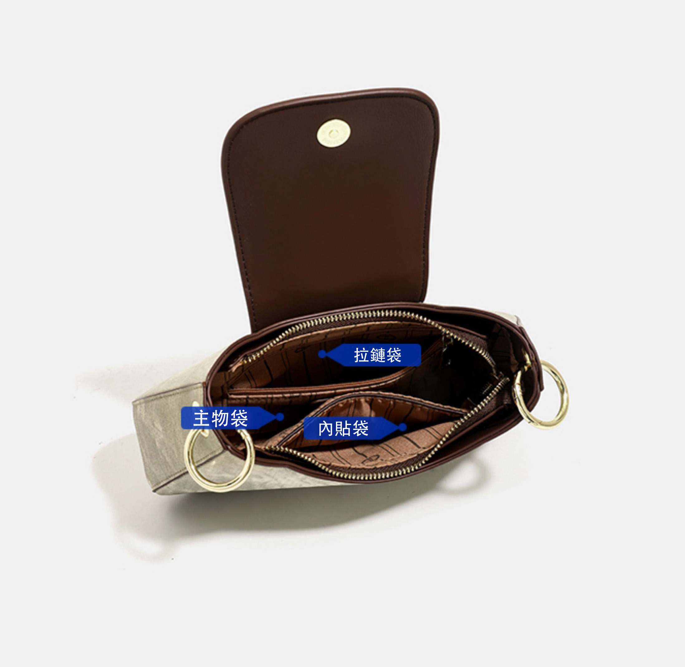 DEEPKEE original nubuck handmade full-grain genuine leather cowhide bagdeepkee-輕奢小眾設計感腋下包7527號