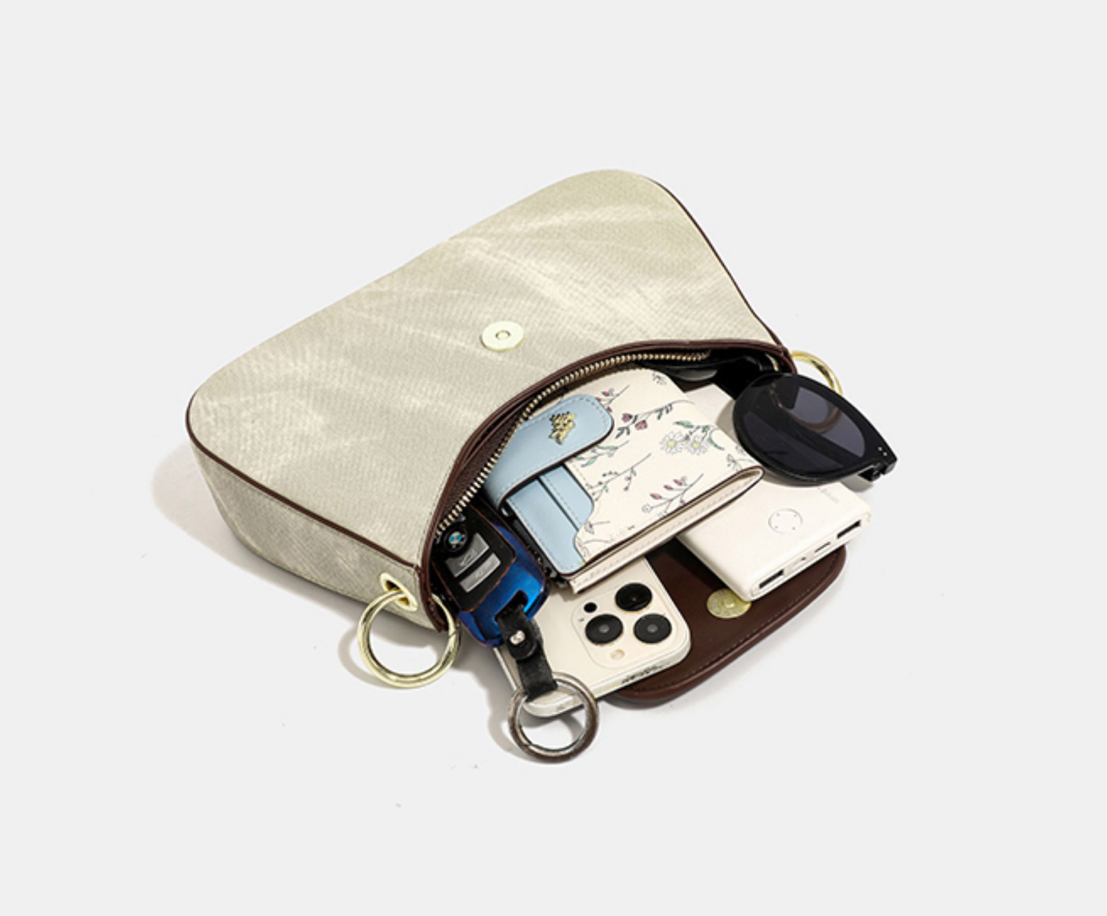 DEEPKEE original nubuck handmade full-grain genuine leather cowhide bagdeepkee-輕奢小眾設計感腋下包7527號