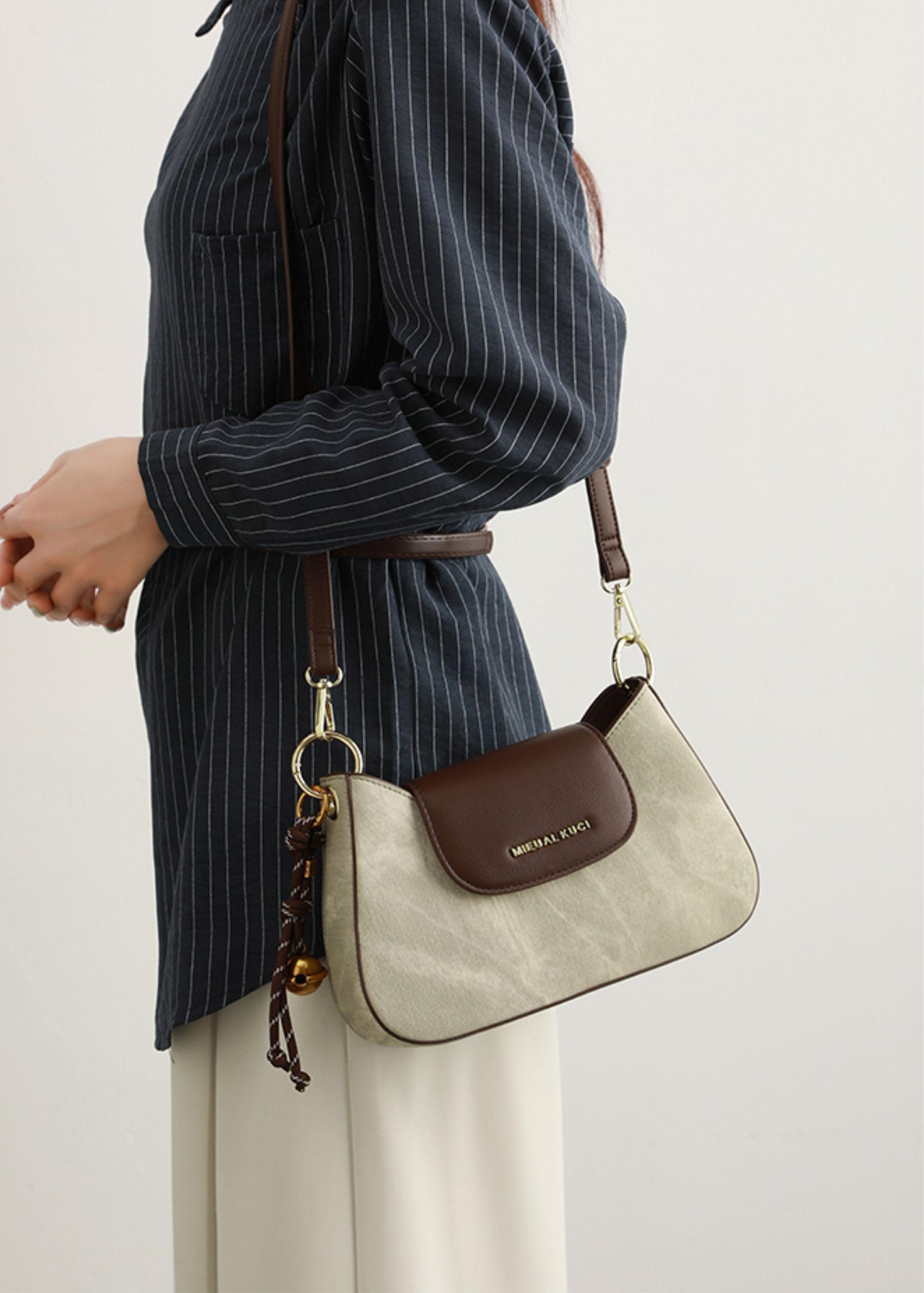 DEEPKEE original nubuck handmade full-grain genuine leather cowhide bagdeepkee-輕奢小眾設計感腋下包7527號