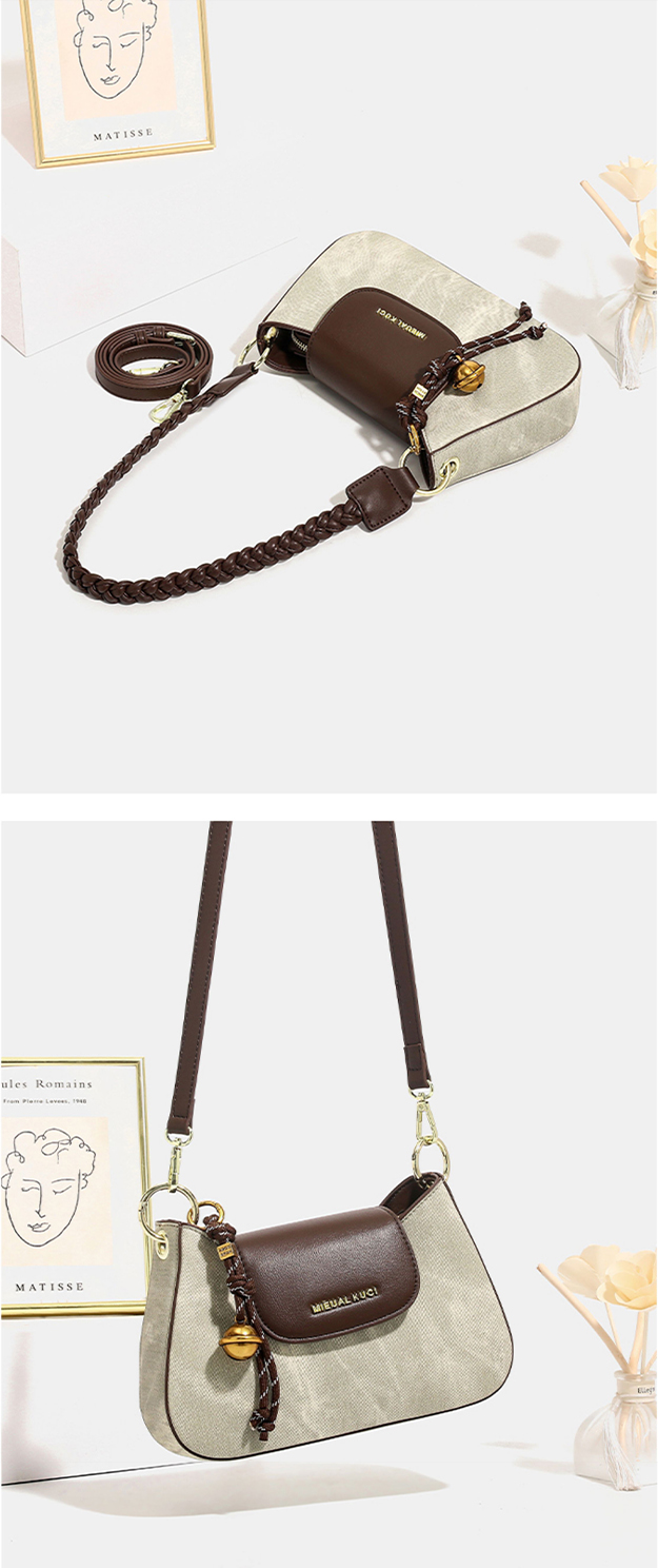 DEEPKEE original nubuck handmade full-grain genuine leather cowhide bagdeepkee-輕奢小眾設計感腋下包7527號