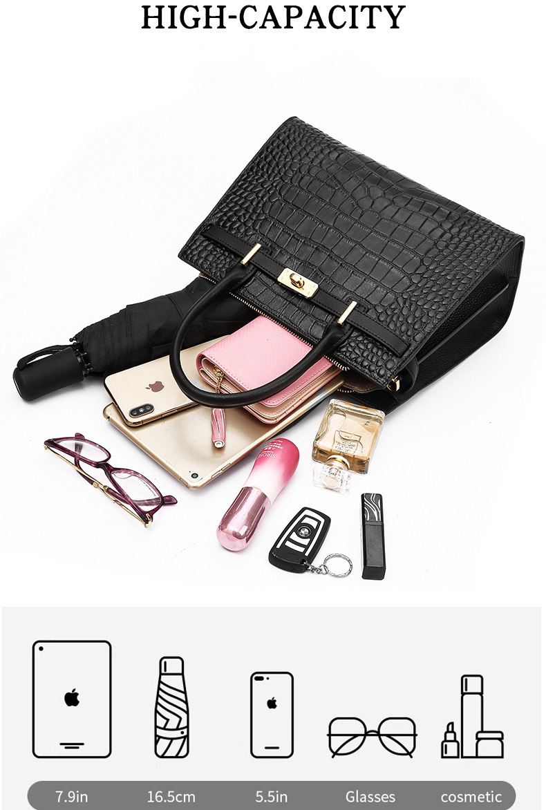 DEEPKEE original nubuck handmade full-grain genuine leather cowhide bag DEEPKEE-大氣格紋手提包 688#號