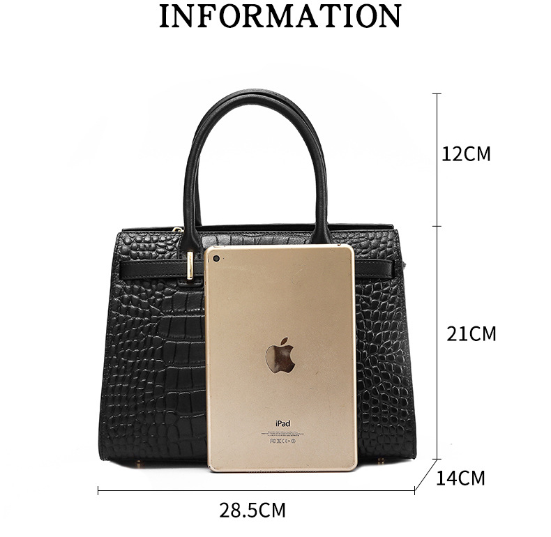 DEEPKEE original nubuck handmade full-grain genuine leather cowhide bag DEEPKEE-大氣格紋手提包 688#號