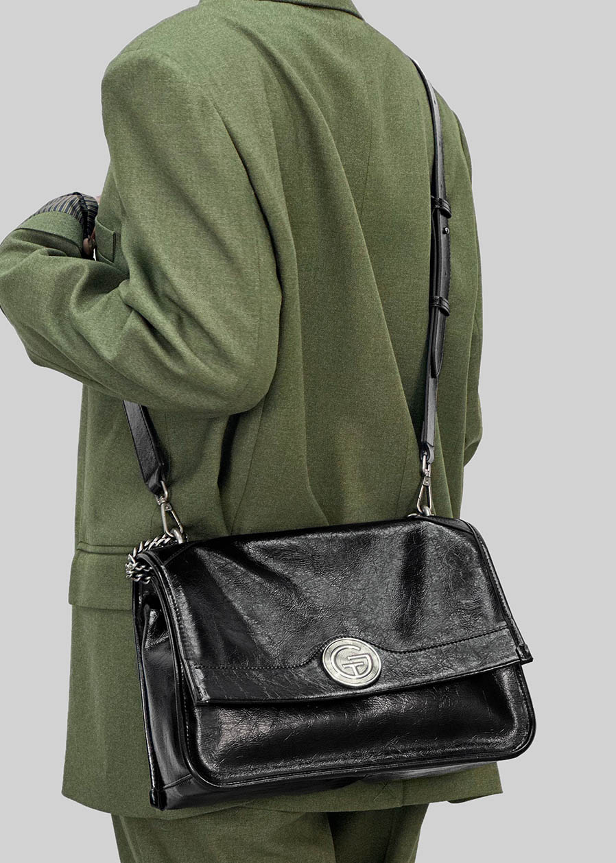 DEEPKEE original nubuck handmade full-grain genuine leather cowhide bag 時尚牛皮流浪包A265-1號