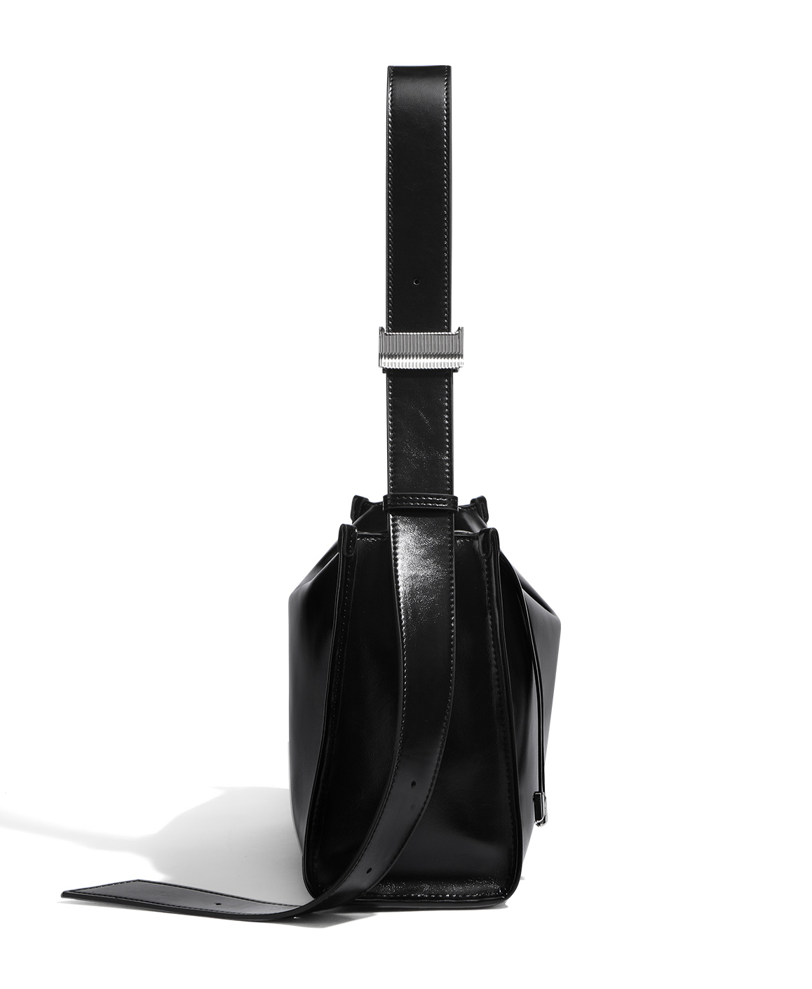 DEEPKEE original nubuck handmade full-grain genuine leather cowhide bag 黑色高級感肩斜背包A273號