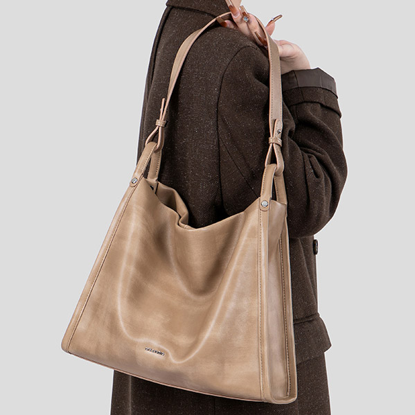 DEEPKEE original nubuck handmade full-grain genuine leather cowhide bag 真皮軟皮肩包A307-1號