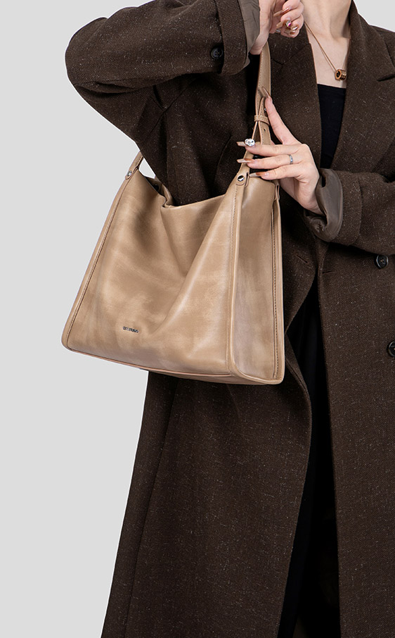 DEEPKEE original nubuck handmade full-grain genuine leather cowhide bag 真皮軟皮肩包A307-1號