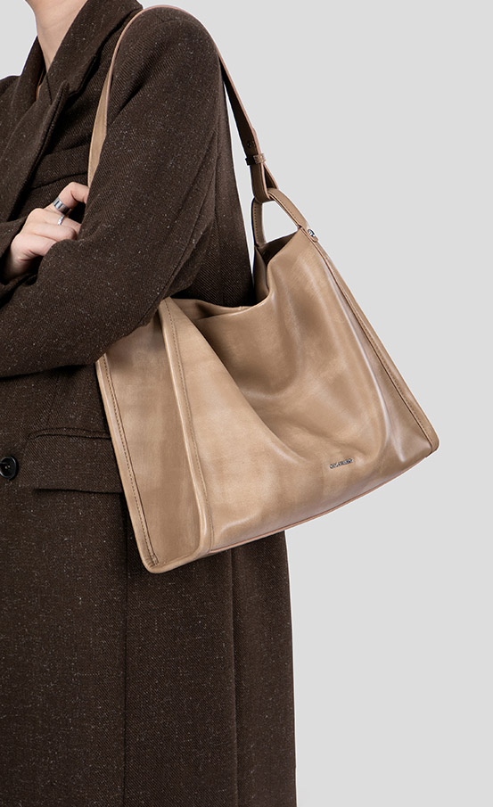 DEEPKEE original nubuck handmade full-grain genuine leather cowhide bag 真皮軟皮肩包A307-1號