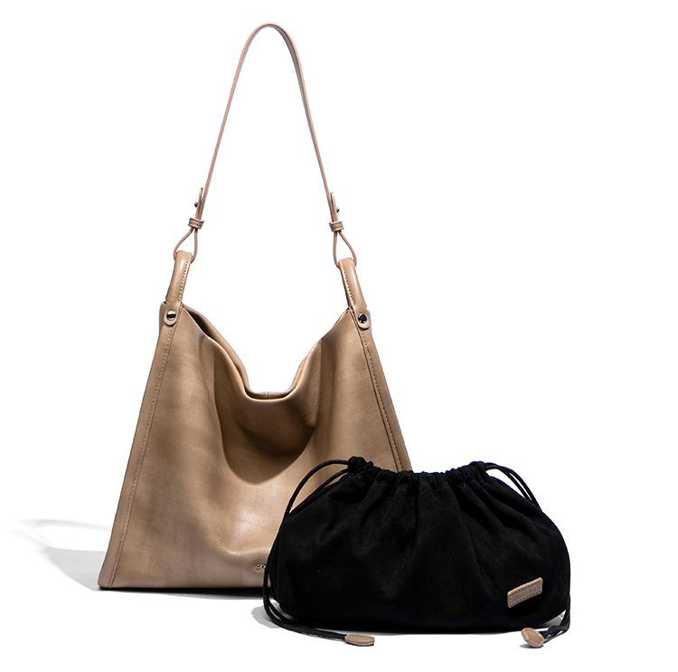 DEEPKEE original nubuck handmade full-grain genuine leather cowhide bag 真皮軟皮肩包A307-1號