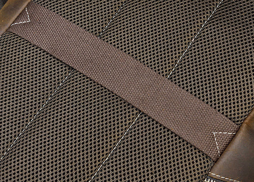 DEEPKEE original nubuck handmade full-grain genuine leather cowhide bag Jacob Offset Cylinder Travel Backpack No8027