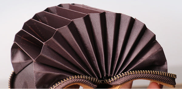 DEEPKEE original nubuck handmade full-grain genuine leather cowhide bag DEEPKEEE HANDMADE Mouth Organ Wallet/Card Holder No.J005