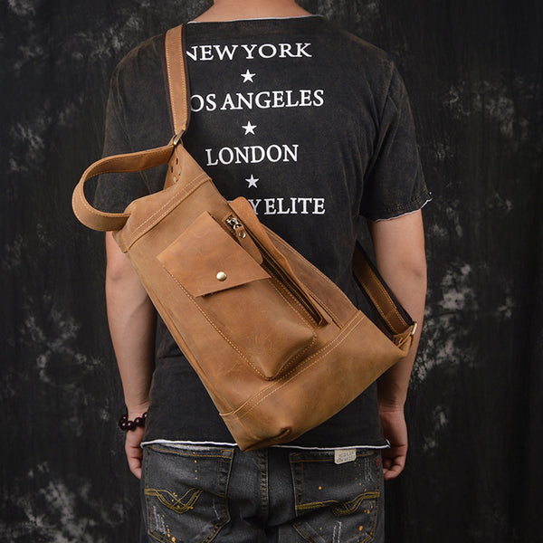 DEEPKEE original nubuck handmade full-grain genuine leather cowhide bag San Francisco 49ers Mountaineering bag No.30149