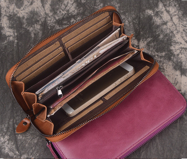 DEEPKEE original nubuck handmade full-grain genuine leather cowhide bag DEEPKEE HANDMADE | Archaize Oiled Leather Clutches No.3315_1