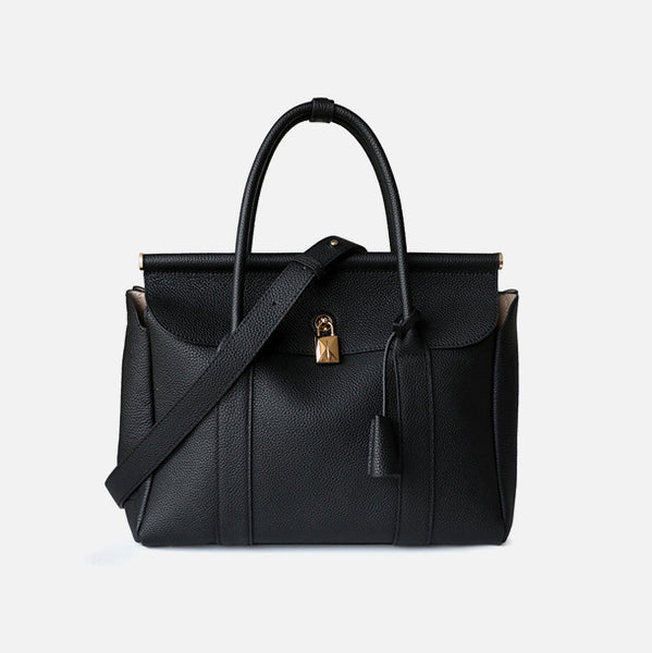 DEEPKEE original nubuck handmade full-grain genuine leather cowhide bag Loom bag L32 Grained Calfskin